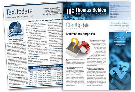 Client Newsletters For Accounting And Tax Professionals