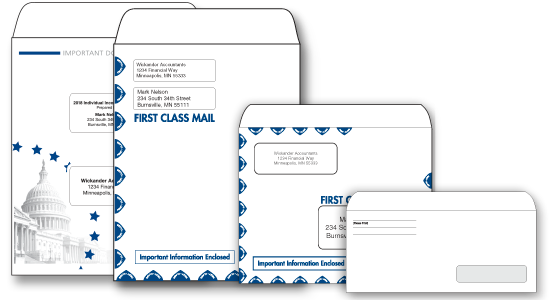 InTax Tax Software Slip Sheet Envelopes