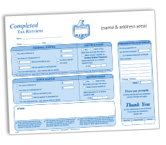Completed Tax Return Envelopes