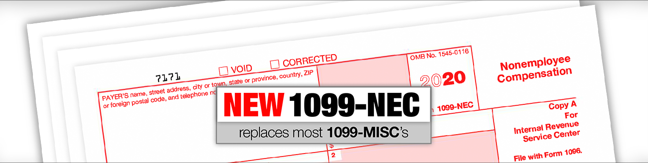 New 1099 NEC replaces most 1099-MISC