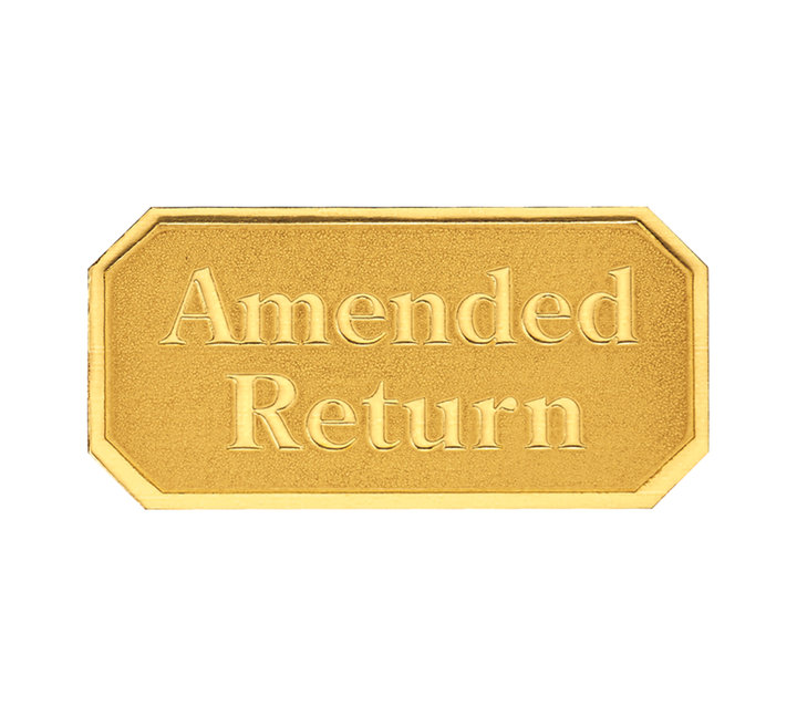 Image for item #40-220g: Amended Return Embossed Foil Seals (Gold)