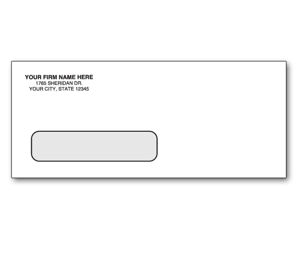 Image for item #48-908: Single Window Check Envelope - Imprinted