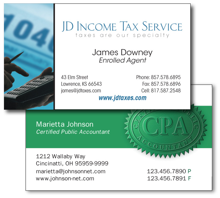 FULL COLOR 1-sided Business Cards - Item: #65-110