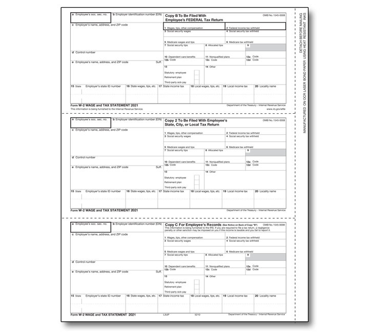 TXA12618-21 Tax Kit for 12 Employees Self Seal W2 Envelopes & Adams Tax Forms Helper Online 3 W3 Adams W2 Forms 2021 6 Part Laser W2 Forms