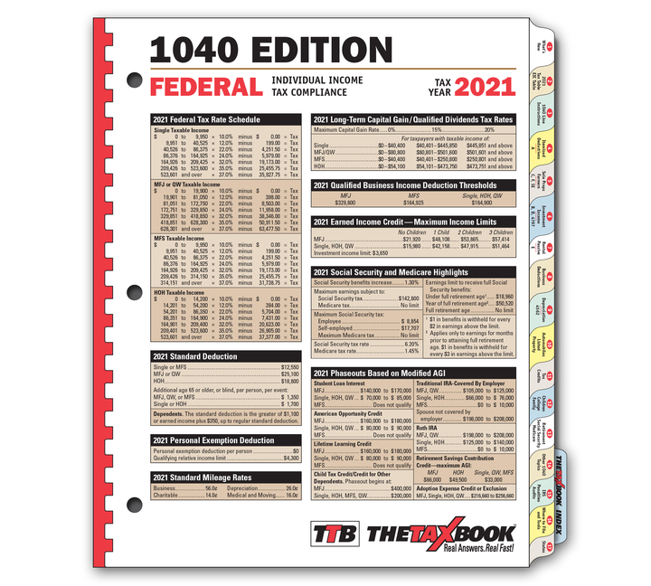 Image for item #90-201: The TaxBook 1040 Edition 2021