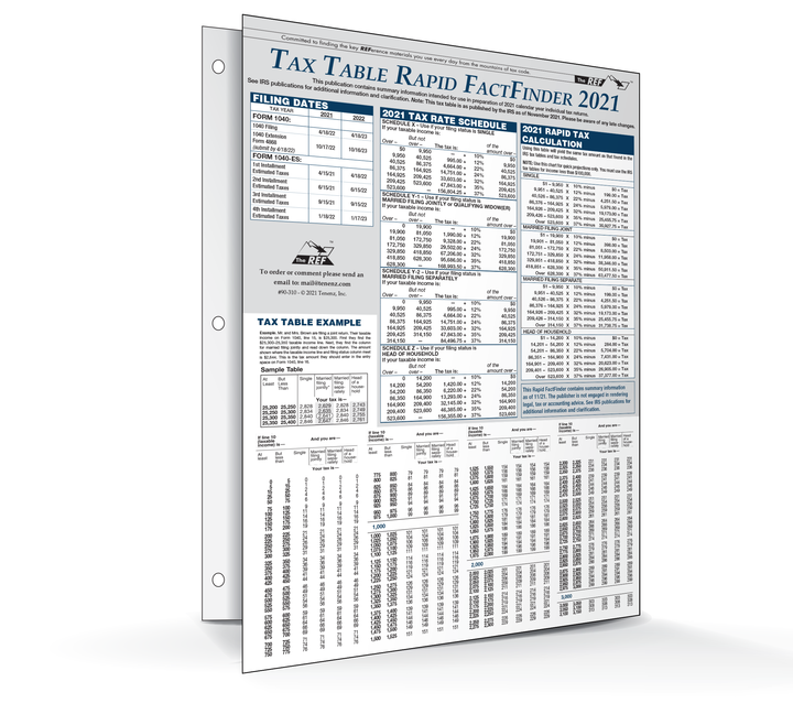 Image for item #90-310: The Tax Table FactFinder 2021
