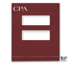 Image for item #12-325a: TotalTax Folder: CPA Embossed and Foil Center Cut Top Tab - Deep Burgundy - Item: #12-325a