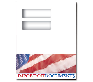 Image for item #12-592: InTax Folder: Top Tab return cut - C1S Stars & Stripes