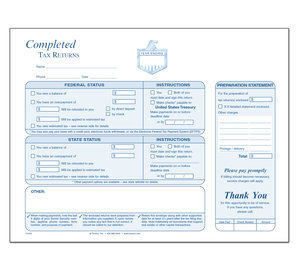 Image for item #13-000: Classic Completed Tax Return Envelope - Item: #13-000