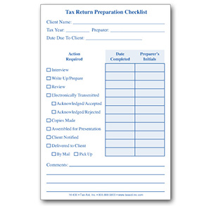 Image for item #16-630: Tax Return Checklist POST-ITs 4" X 6"