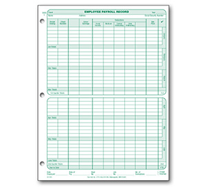Image for item #23-100: Employee Payroll Record 25 Pack - Item: #23-100