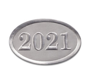 Image for item #40-2021s: 2021 Tax Year Seals (Silver) - Item: #40-2021s