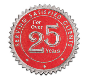 Image for item #40-2325s: Anniversary Seal - 25 Years (Silver) - Item: #40-2325s
