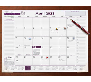 Image for item #44-471: Desk Pad Taxdate Calendar 2023