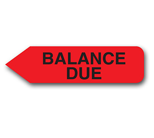 Image for item #51-740: Red Balance Due - 120 Dispenser - Item: #51-740