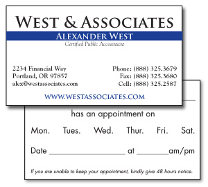 Image for item #65-020: CLASSIC 2-sided Business Cards - Item: #65-020