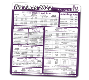 Image for item #70-422: 2022 Tax Facts Mouse Pad - Item: #70-422