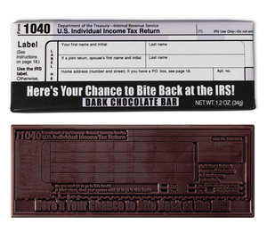 Image for item #70-471d: "Bite Back at the IRS" Dark Chocolate Bars