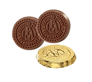 Image for item #70-473c: CPA Seal Milk Chocolate Coins
