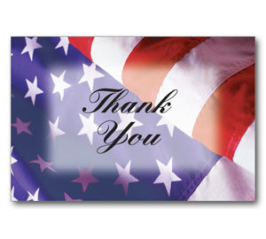 Image for item #70-541: “Flag” Thank You Postcard (25/Pack)