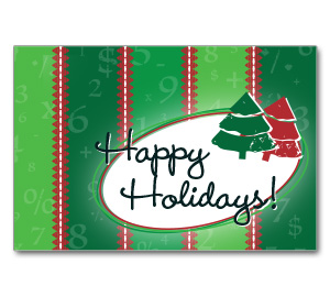 Image for item #70-5713: Happy Holiday Greeting Postcard (25/Pack)