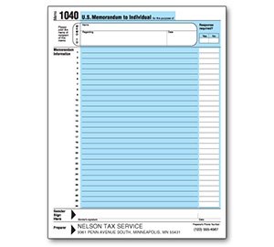Image for item #70-6401: Large 1040 Memo Pad Imprinted - Item: #70-6401