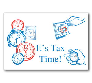 Image for item #70-711: It’s Tax Time Postcard (25/Pack) - Item: #70-711