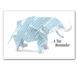Image for item #70-787: Origami Elephant Postcard (25/Pack) - Item: #70-787