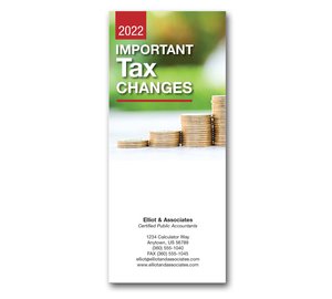 Image for item #72-071: 2022 Important Tax Changes Brochure - Imprinted(25/pk) - Item: #72-071