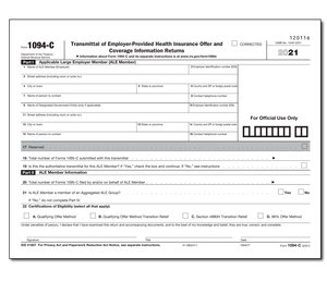 Image for item #89-1094c: Transmittal Of Employer Provided Health Insurance (3 Pages) - Item: #89-1094c