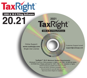 Image for item #92-11014: TaxRight by TFP 20.21 with E-file (CD-ROM) - Item: #92-11014